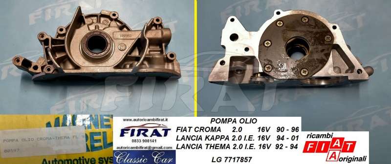 POMPA OLIO FIAT CROMA 2.0 LANCIA KAPPA 2.0 THEMA 2.0 7717857